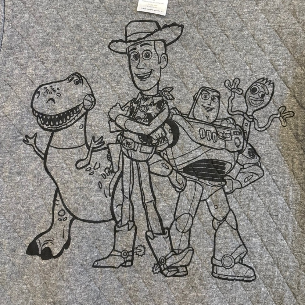⭐ Disney Pixar Toy Story Grey Crewneck Sweatshirt – Buzz, Woody & Friends ⭐